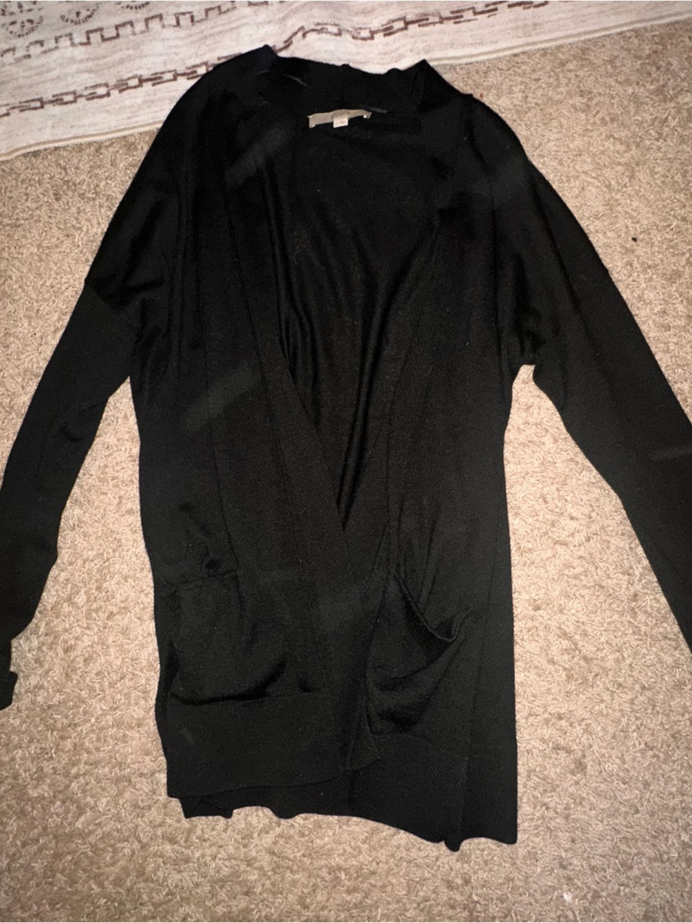 LOFT Black Open-Front Women's Cardigan Sweater